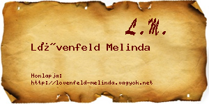 Lövenfeld Melinda névjegykártya